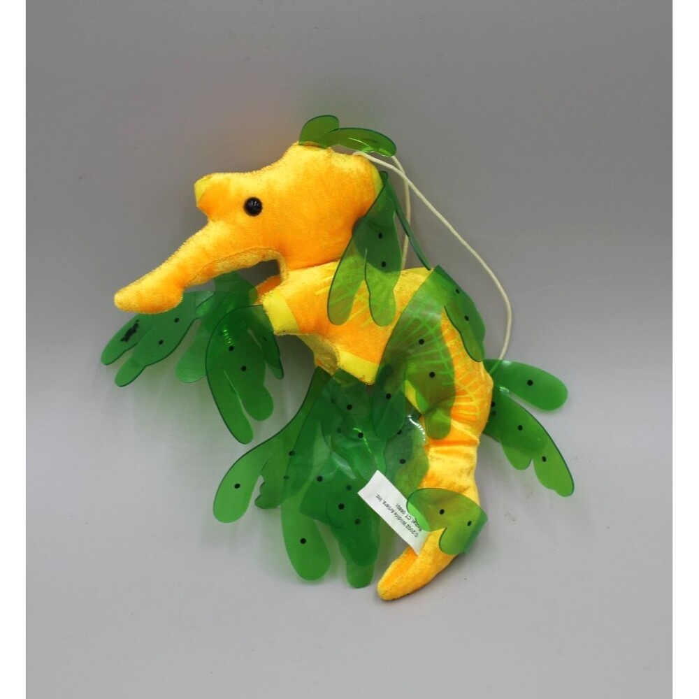 Wildlife Artists Sea Dragon Toy Stuffed Animal Plush 10" Yellow 2002 Green HTF